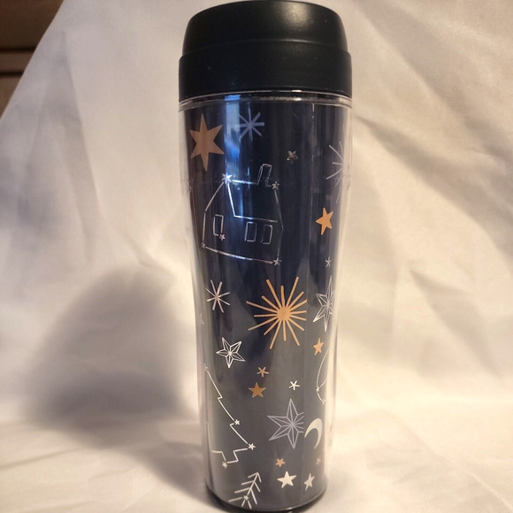 Kohl's SNS Thermals Leak Proof Tumbler Blue Doves Moon Stars Christmas Holiday - Picture 4 of 5